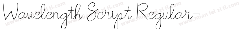 Wavelength Script Regular字体转换